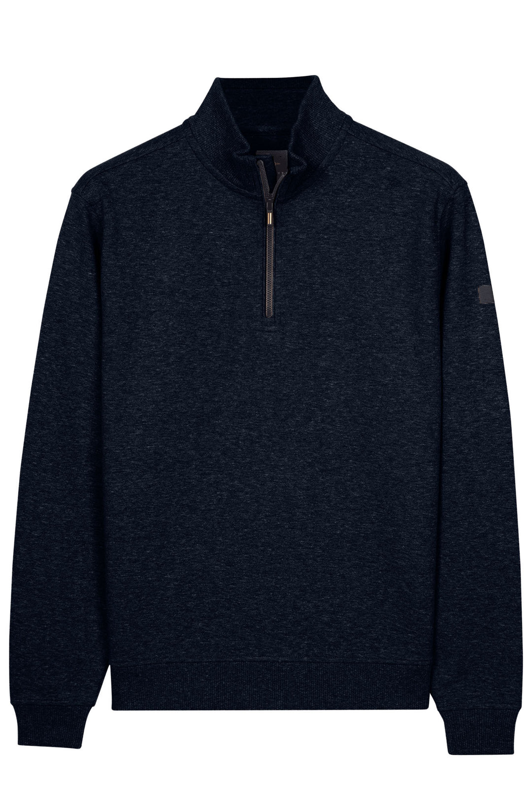 Katoenen Half-Zip Sweater - Donkerblauw