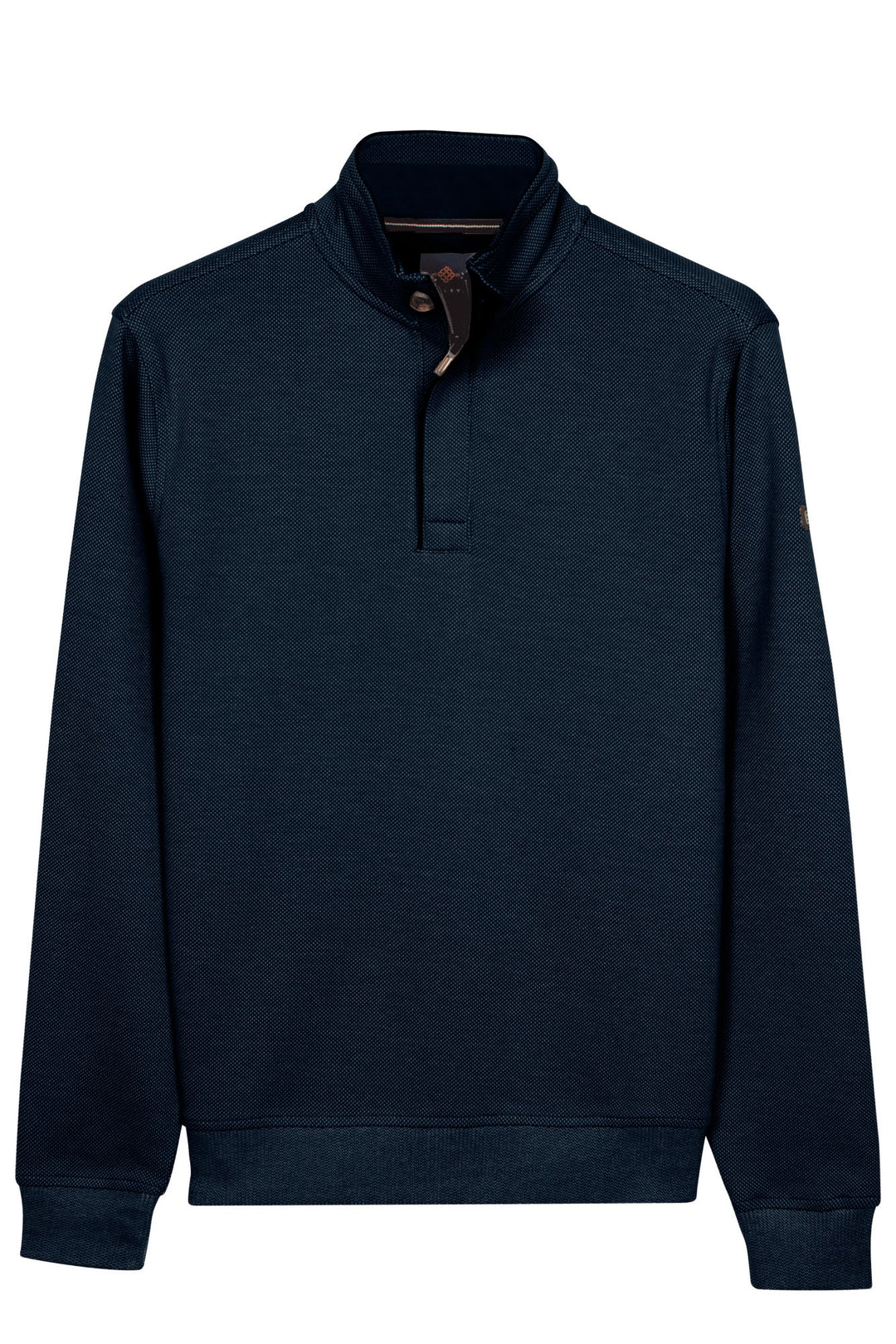 Two-Tone Half-Zip Sweater - Navy