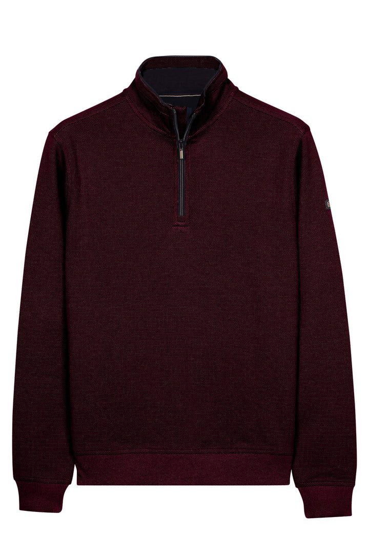 Two-Tone Half-Zip Sweater - Paars