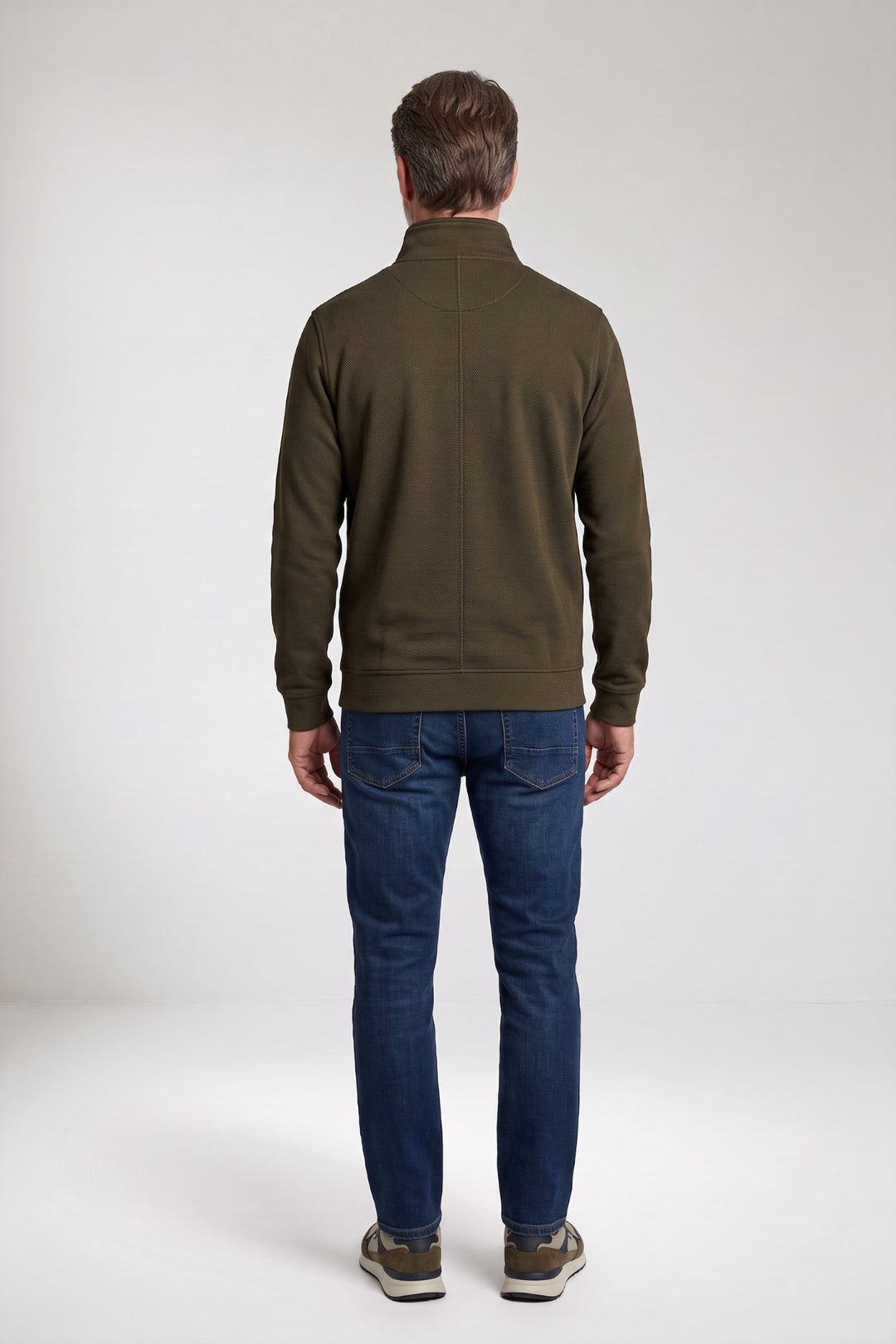 Two-Tone Half-Zip Sweater - Bruin