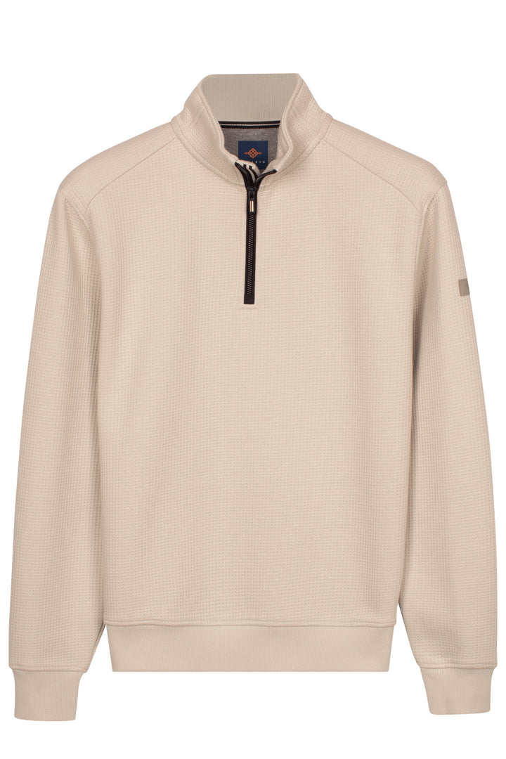 Double Face Half-Zip Sweater - Beige