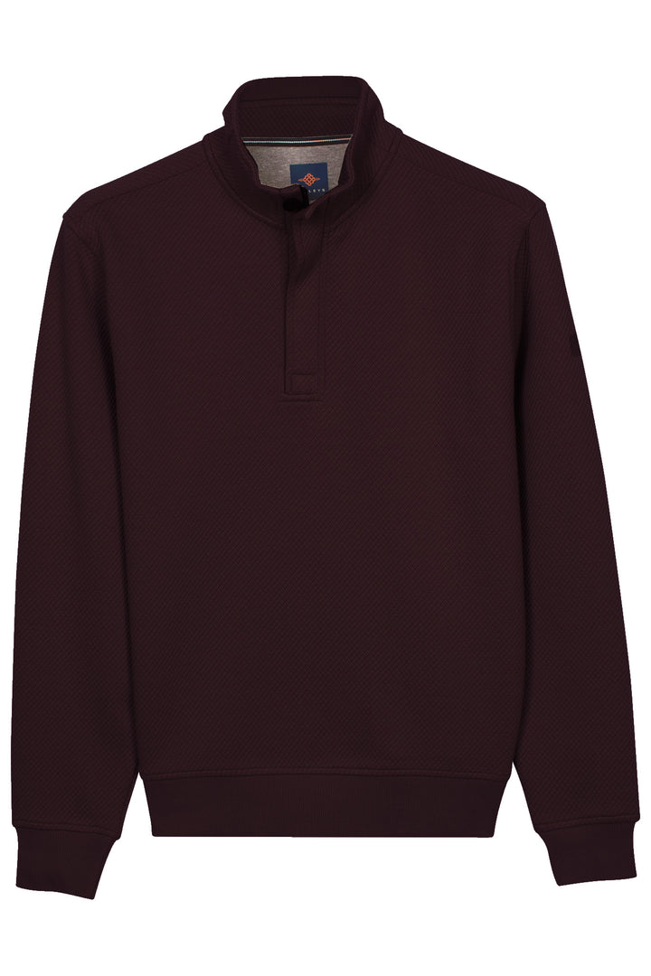 Jacquard Half-Zip Sweater - Purple