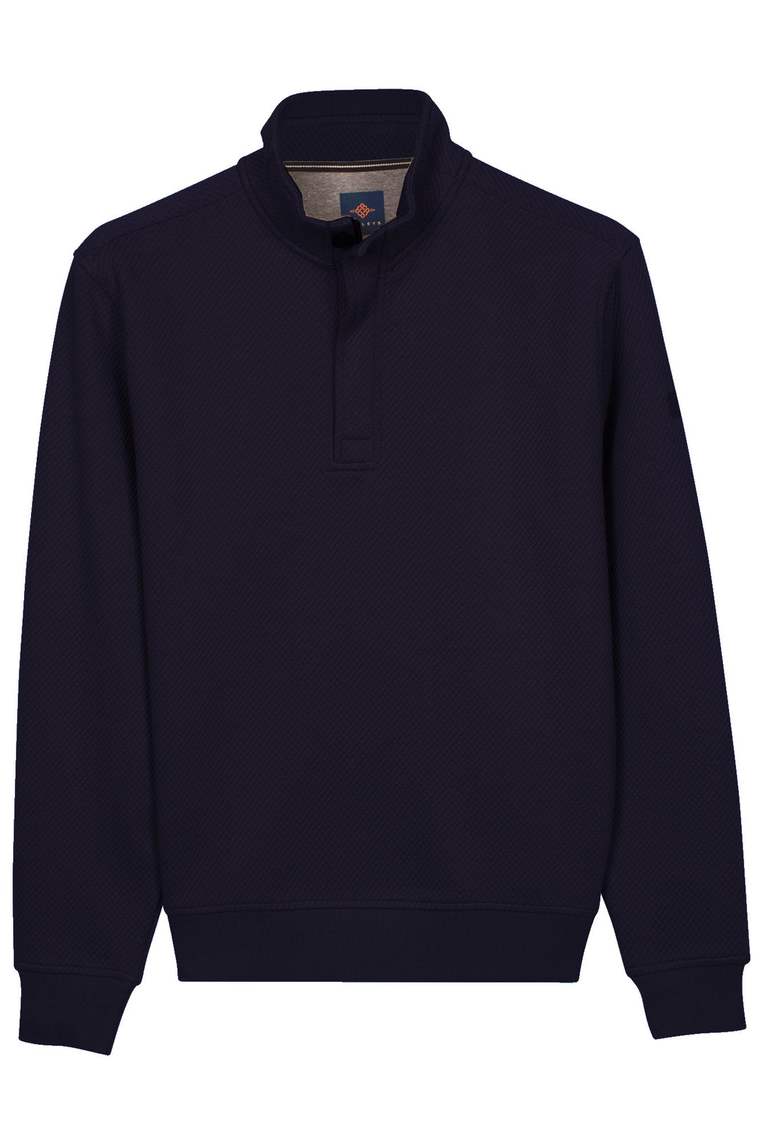 Jacquard Half-Zip Sweater - Blauw