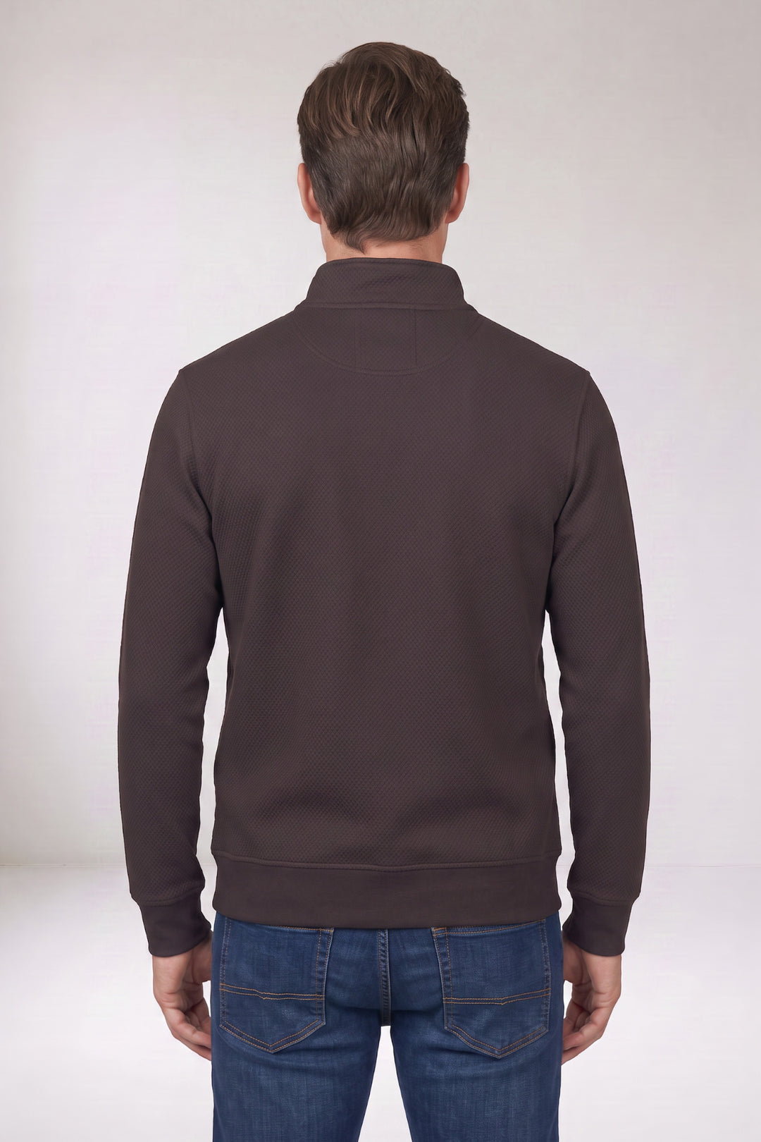 Jacquard Half-Zip Sweater - Bruin
