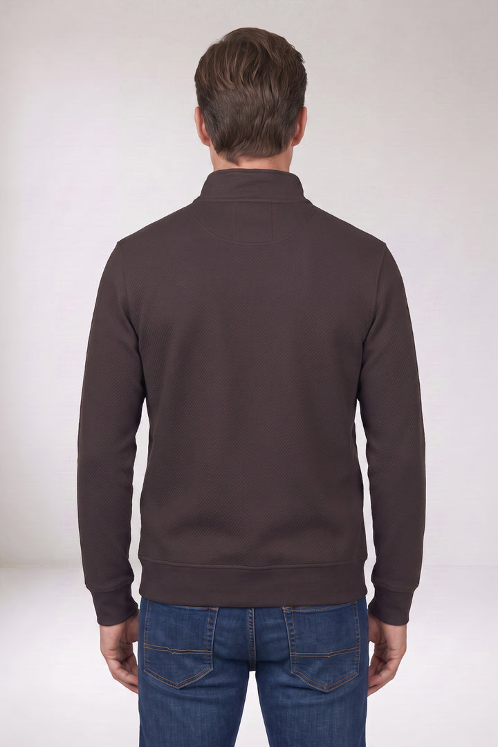 Jacquard Half-Zip Sweater - Bruin