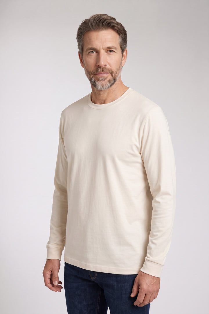 Katoenmix Longsleeve - Off-white