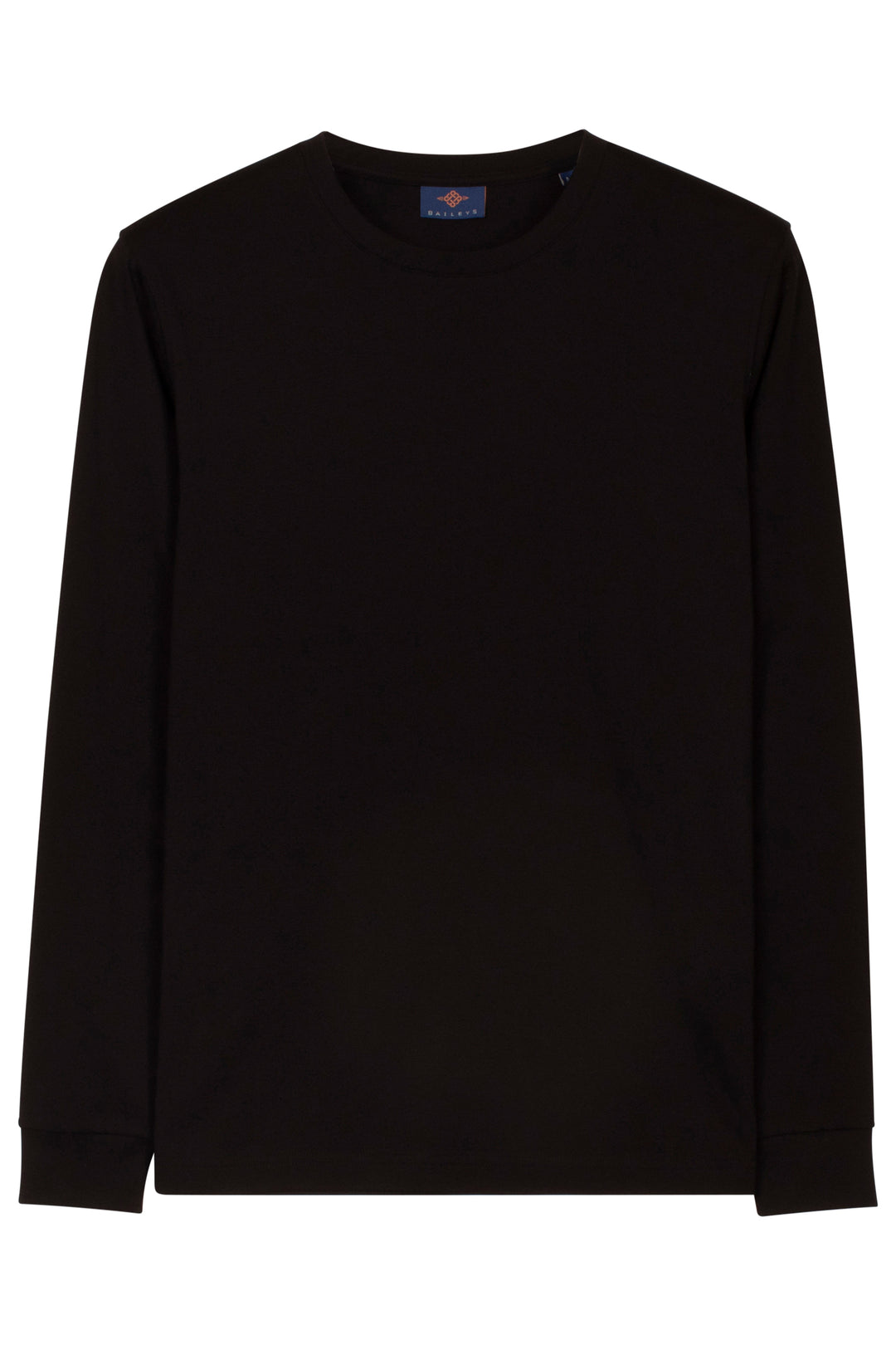 Katoenmix Longsleeve - Zwart
