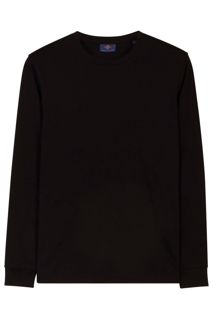 Katoenmix Longsleeve - Zwart