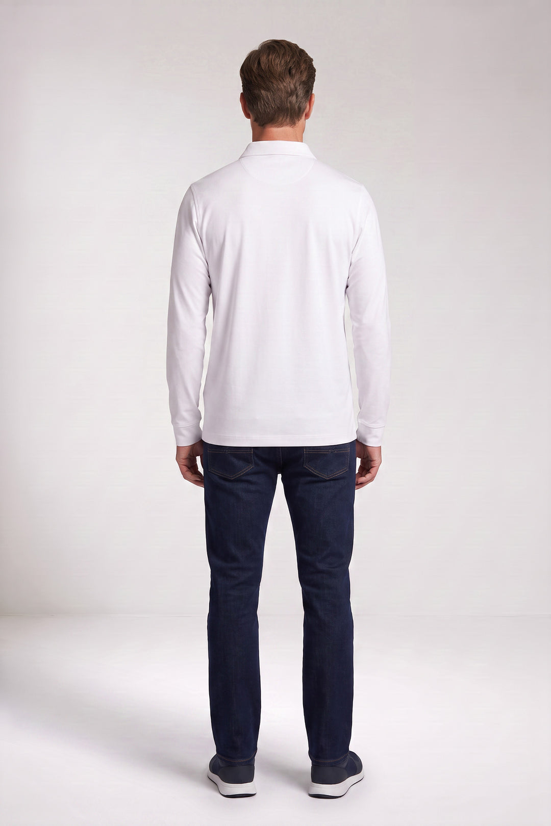 Half-Zip Polo Shirt - White