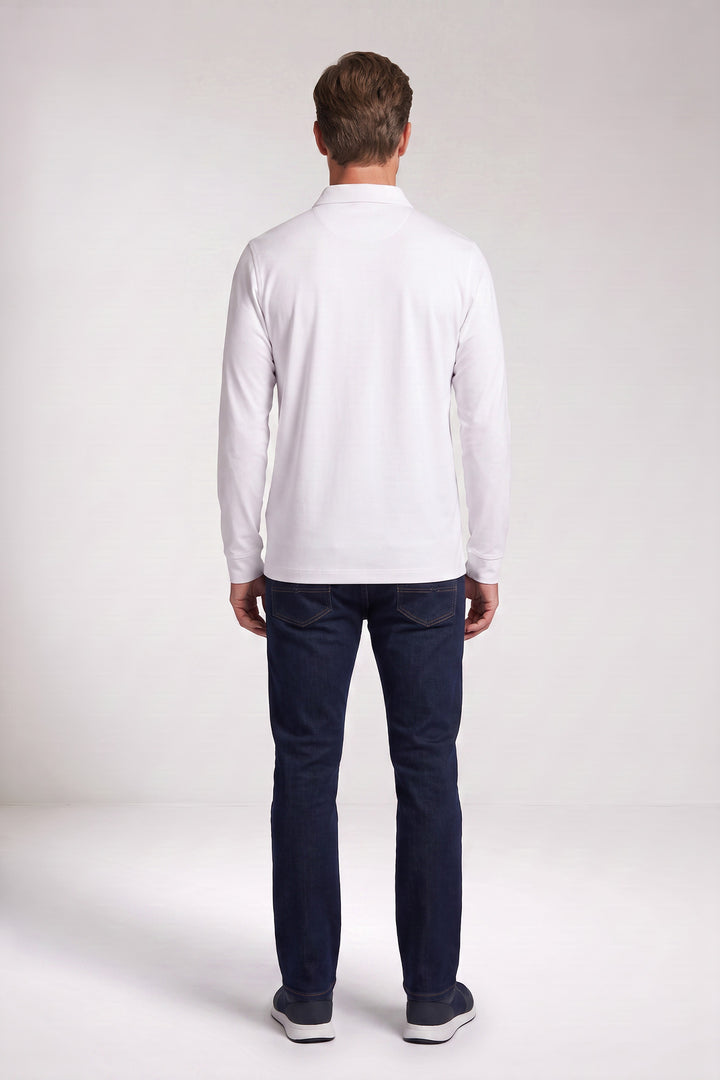 Half-Zip Polo Shirt - White