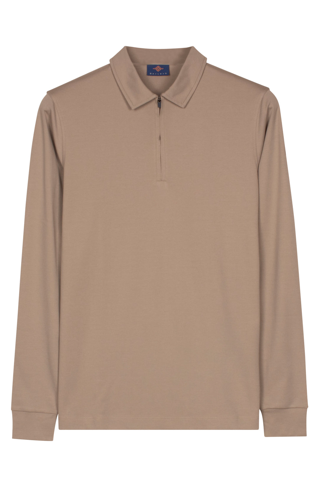 Poloshirt met Half-Zip - Beige