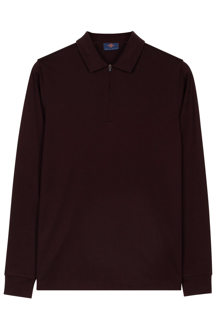 Half-Zip Polo Shirt - Purple