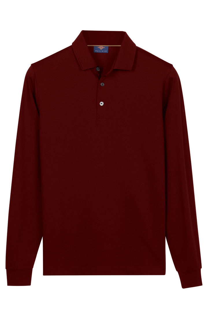 Katoenmix Poloshirt - Bordeaux