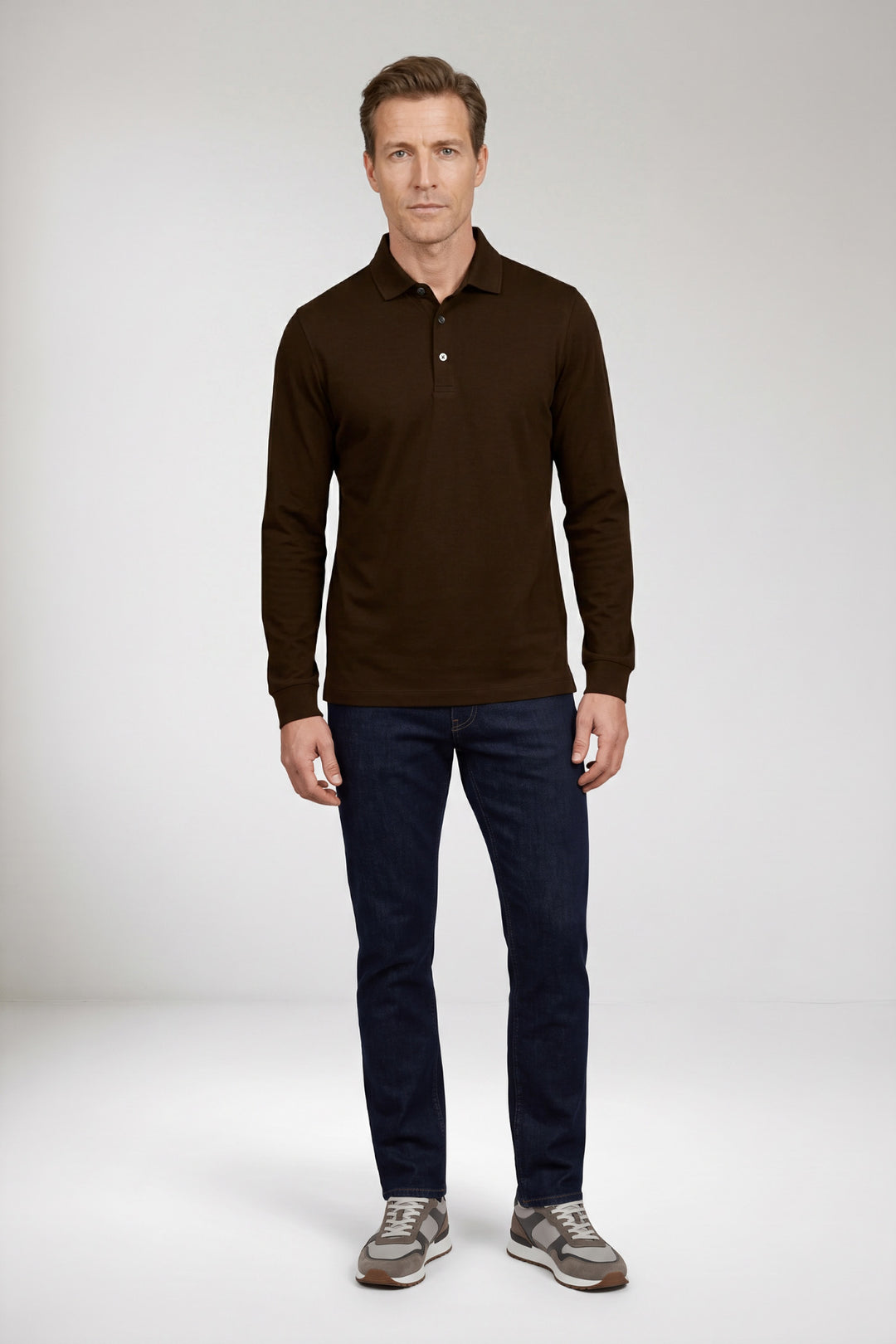 Katoenmix Poloshirt - Bordeaux