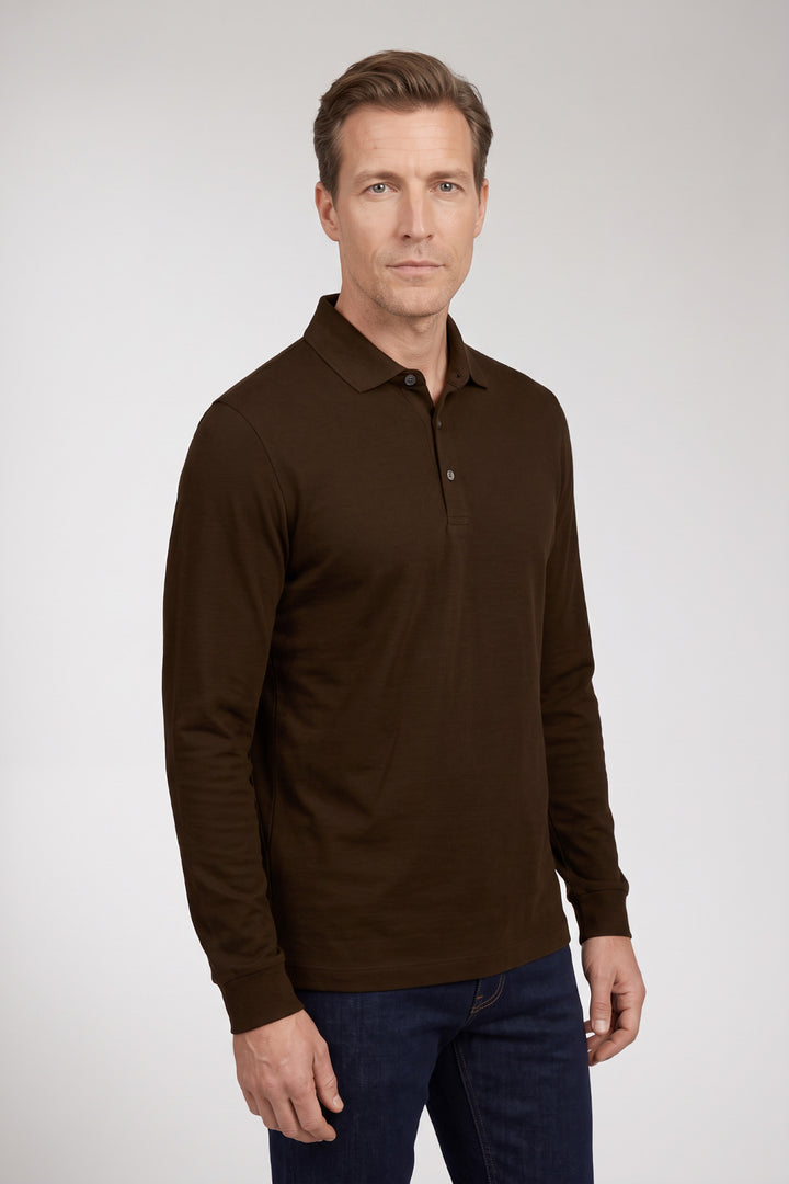 Katoenmix Poloshirt - Bordeaux
