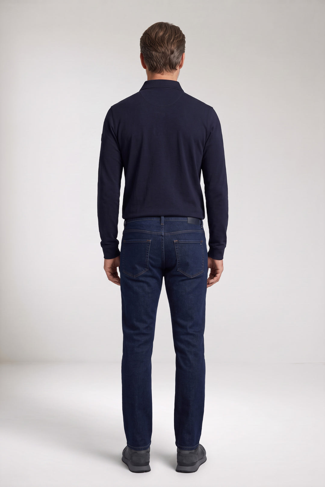 Katoenmix Poloshirt - Blauw