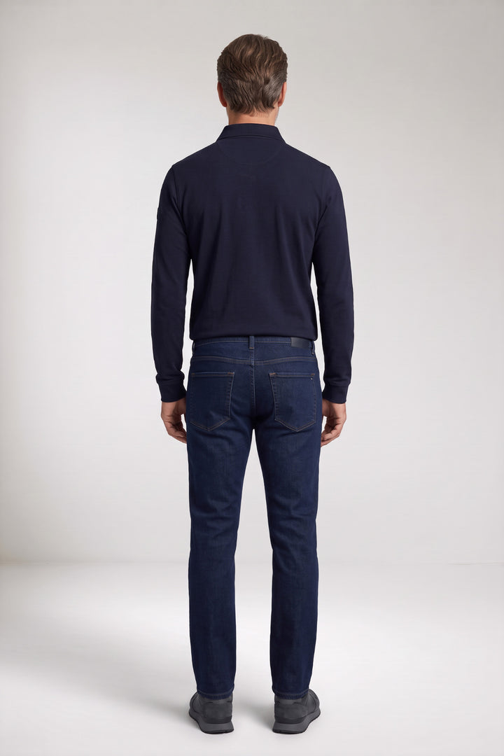 Katoenmix Poloshirt - Blauw