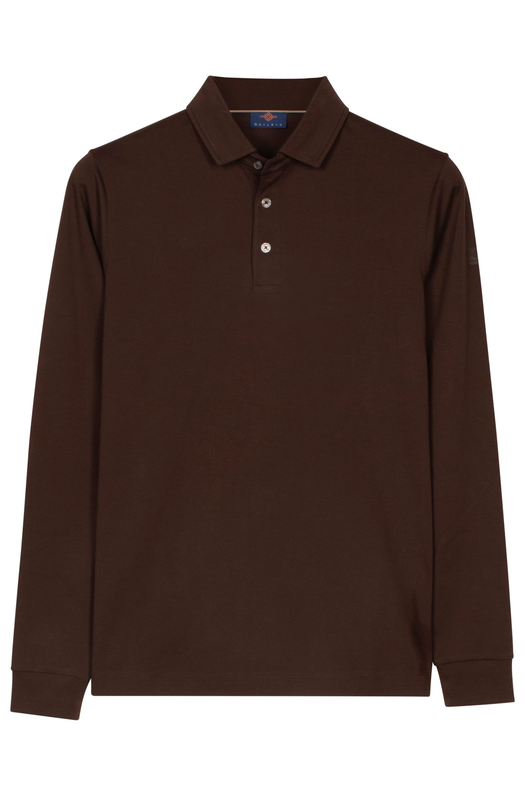 Katoenmix Poloshirt - Bruin