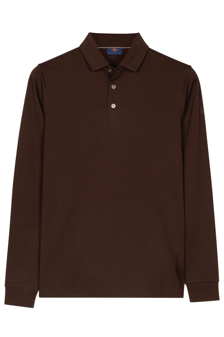 Katoenmix Poloshirt - Bruin