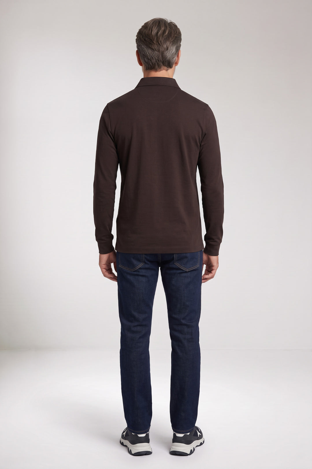 Katoenmix Poloshirt - Donkergrijs