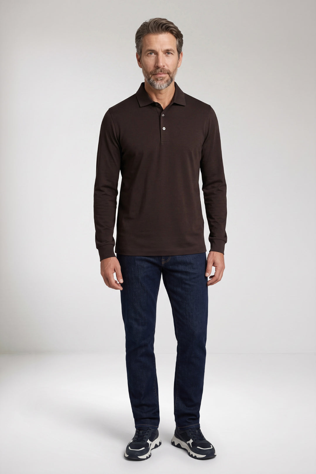 Katoenmix Poloshirt - Donkergrijs
