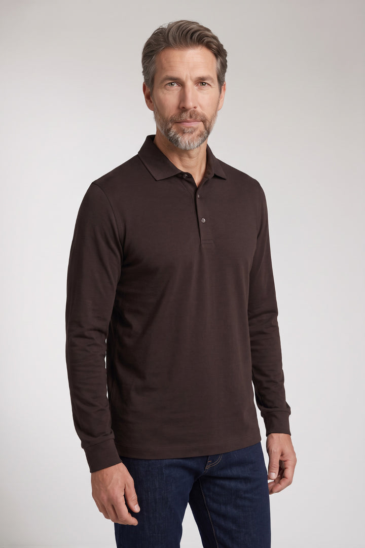 Katoenmix Poloshirt - Donkergrijs
