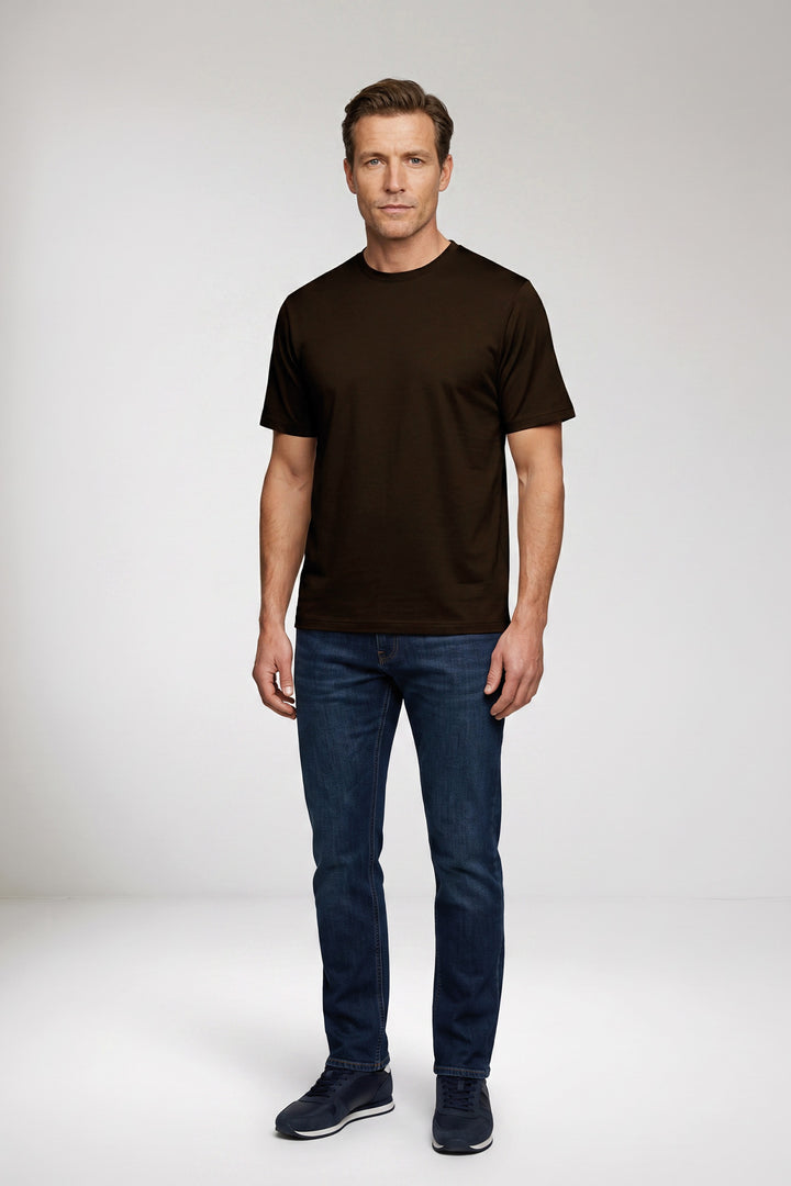 Katoenmix T-shirt - Paars