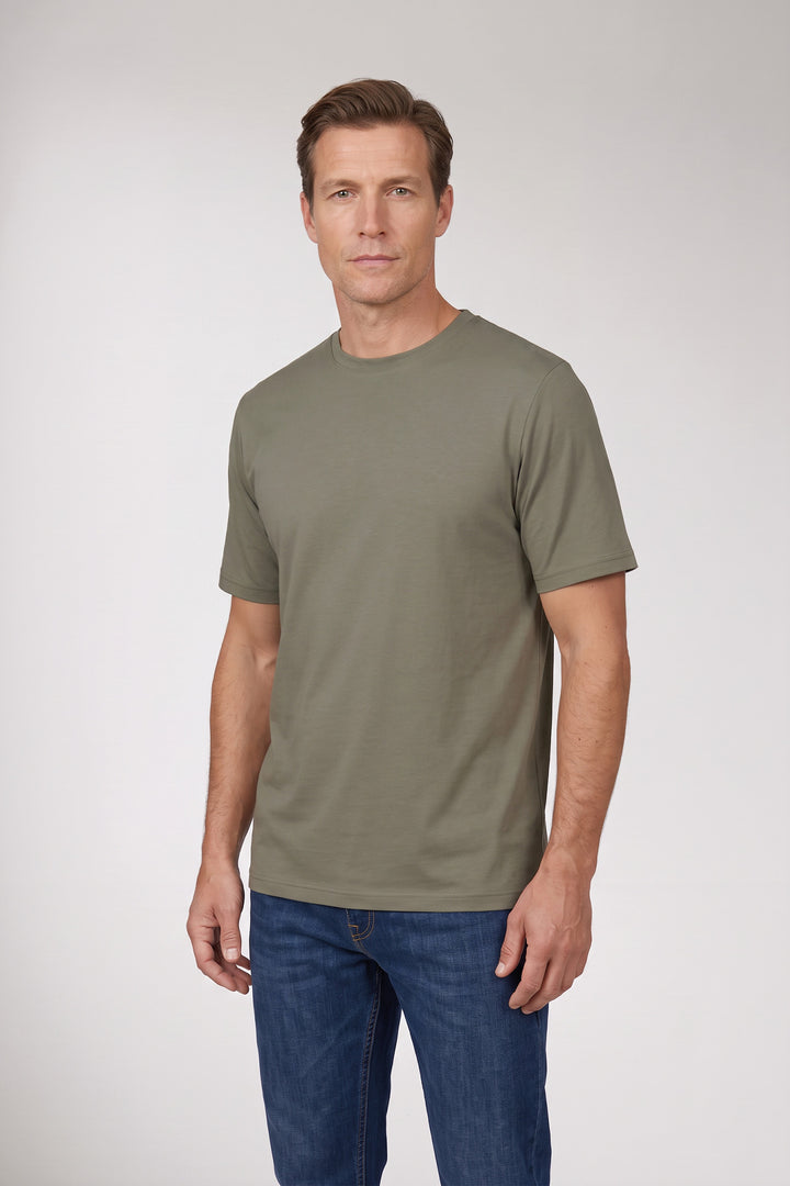 Katoenmix T-shirt - Groen