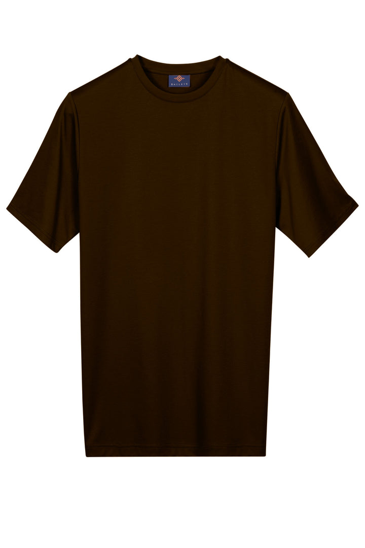Cotton-blend T-shirt - Brown