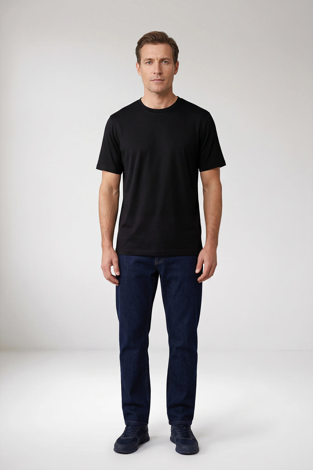 Cotton-blend T-shirt - Black