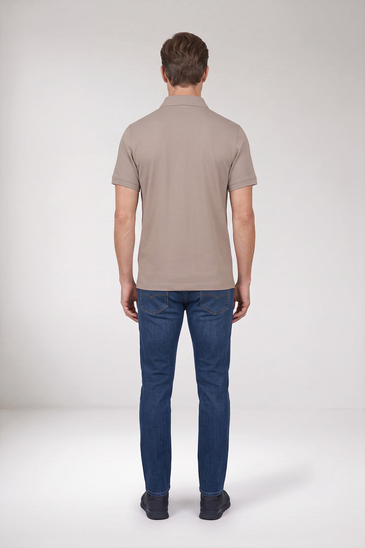 Katoenmix Polo - Beige