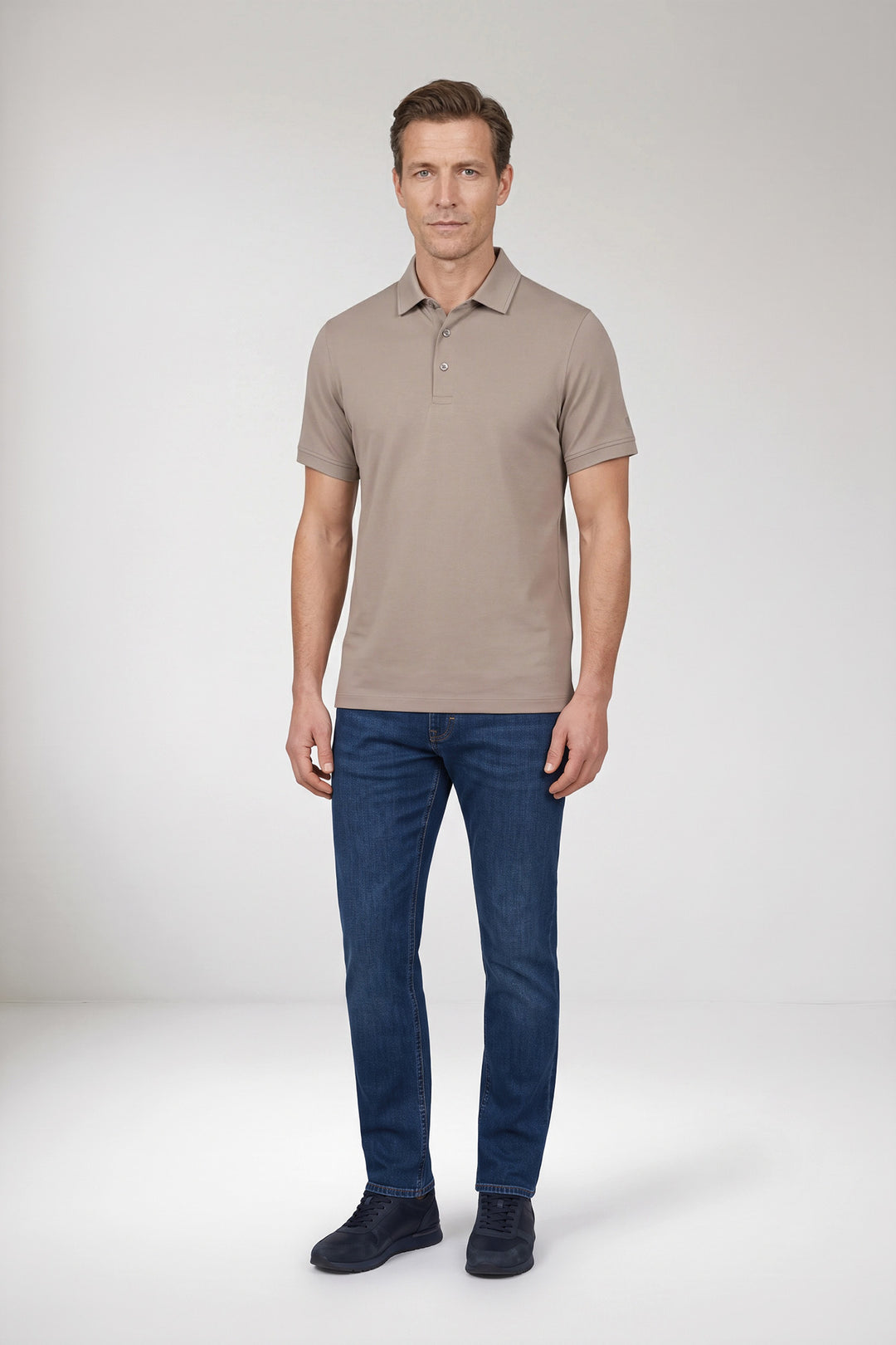 Katoenmix Polo - Beige
