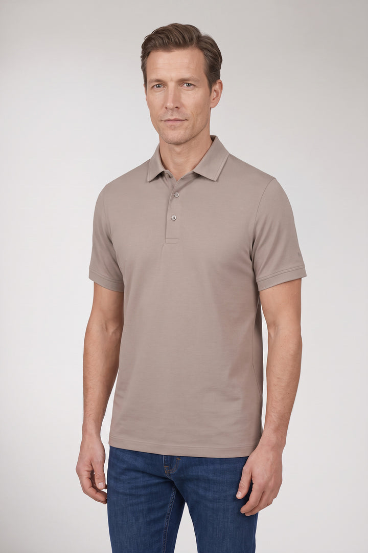 Katoenmix Polo - Beige