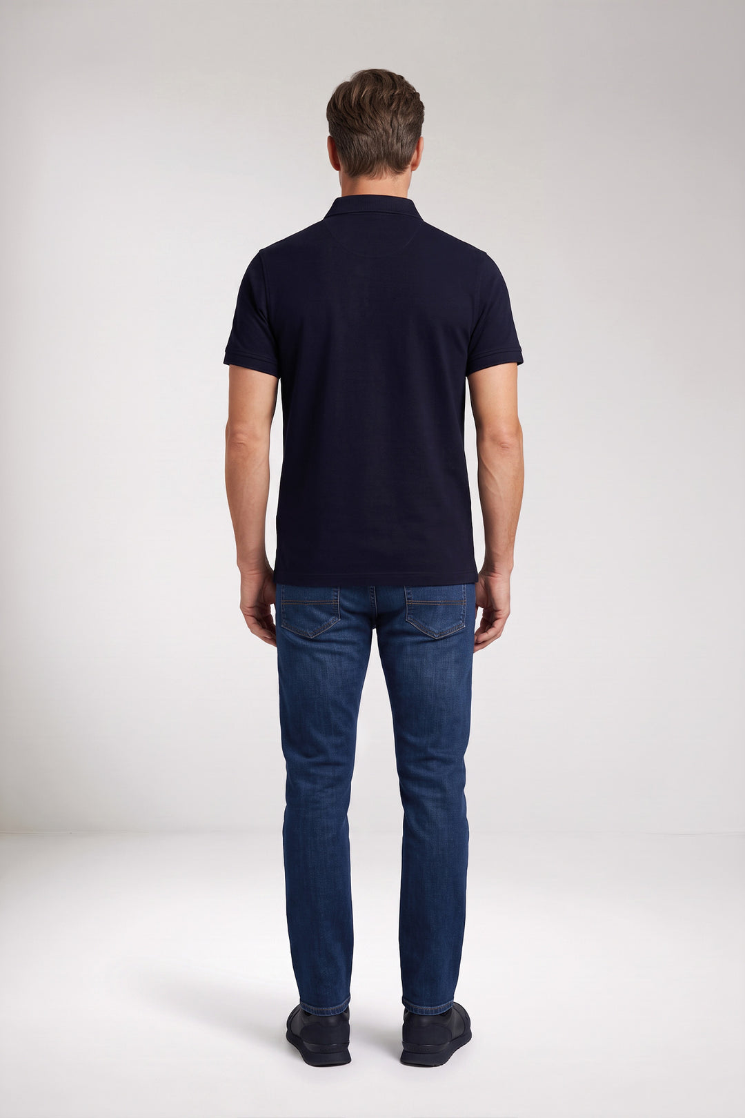 Katoenmix Polo - Blauw