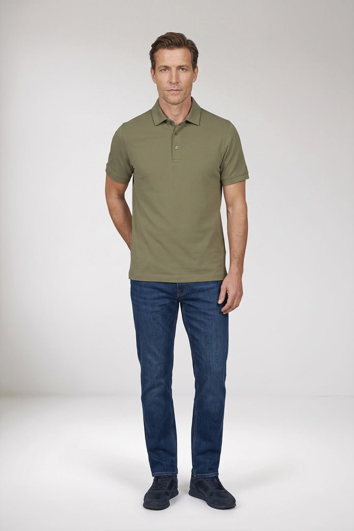 Cotton-blend Polo - Green