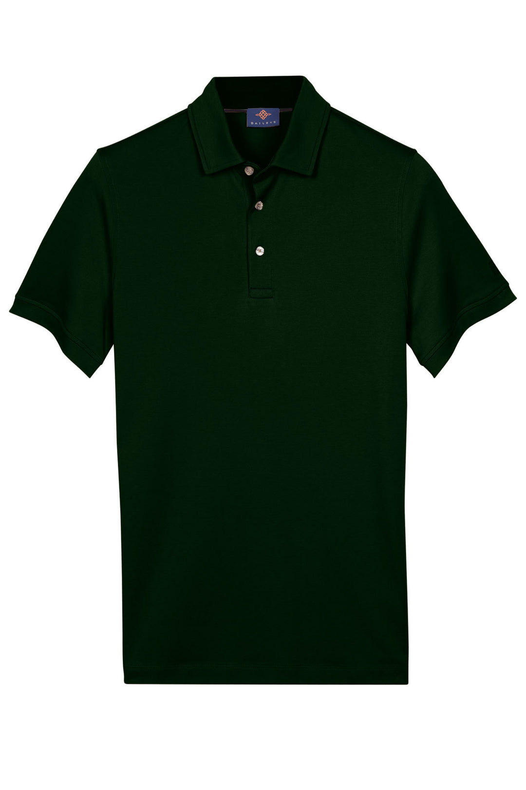 Cotton Blend Polo - Dark Green