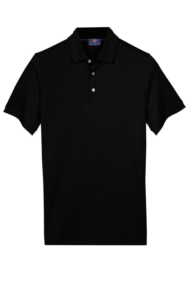 Katoenmix Polo - Zwart