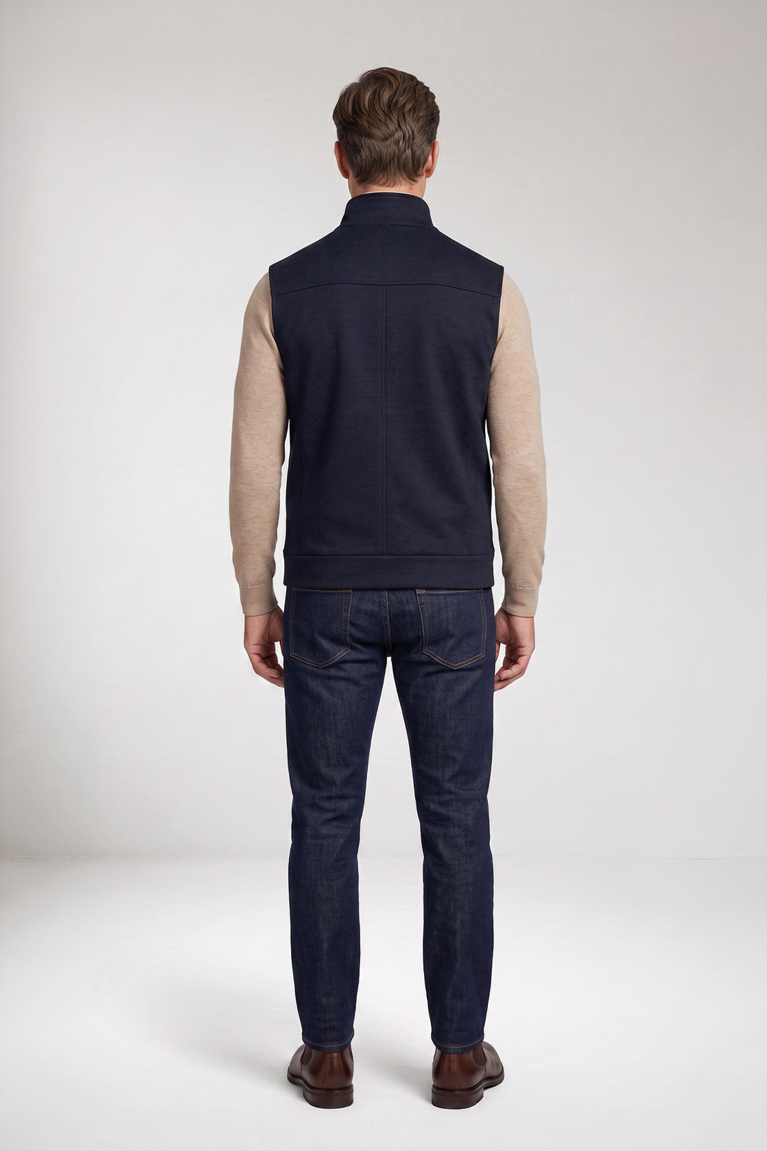 Licht Gewatteerde Flanellen Bodywarmer - Blauw