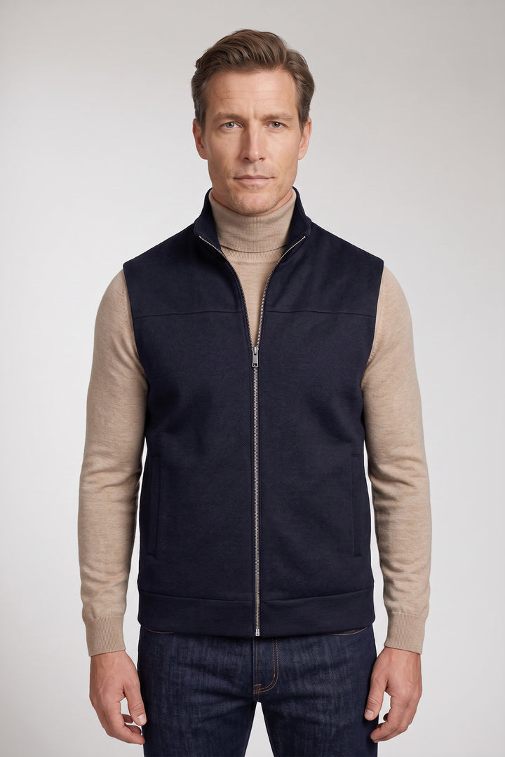 Licht Gewatteerde Flanellen Bodywarmer - Blauw