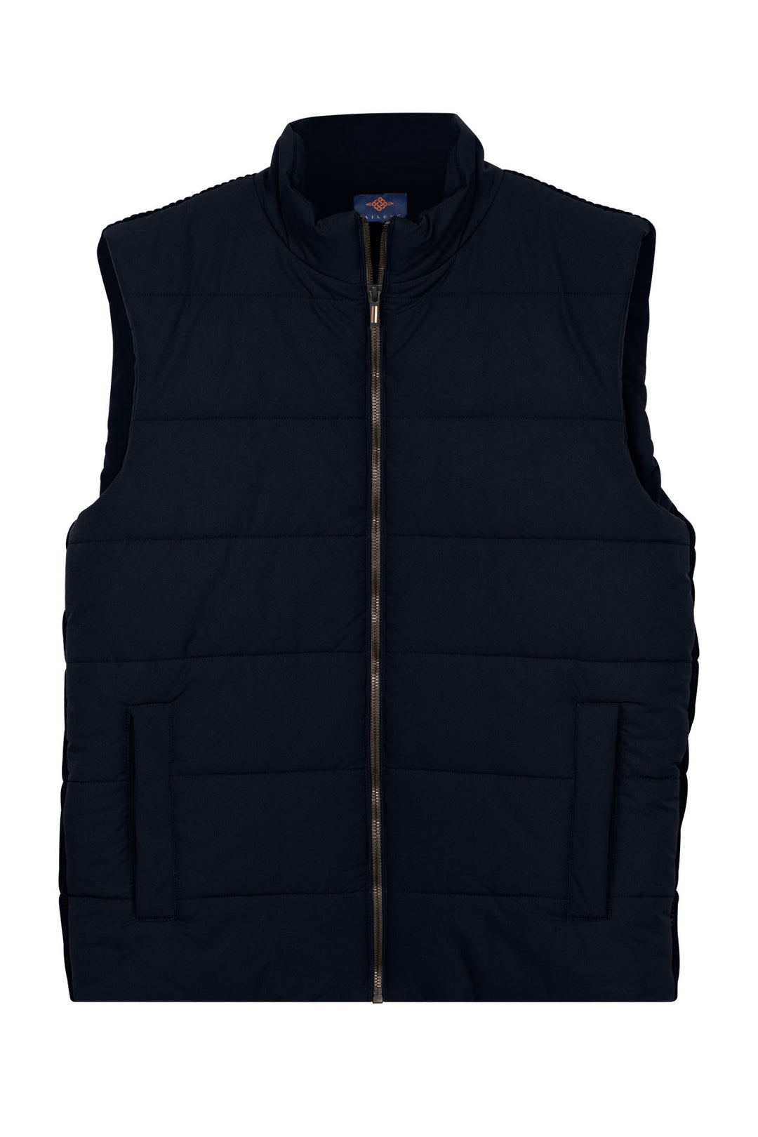 Gewatteerde Bodywarmer met Gebreide Rug - Blauw