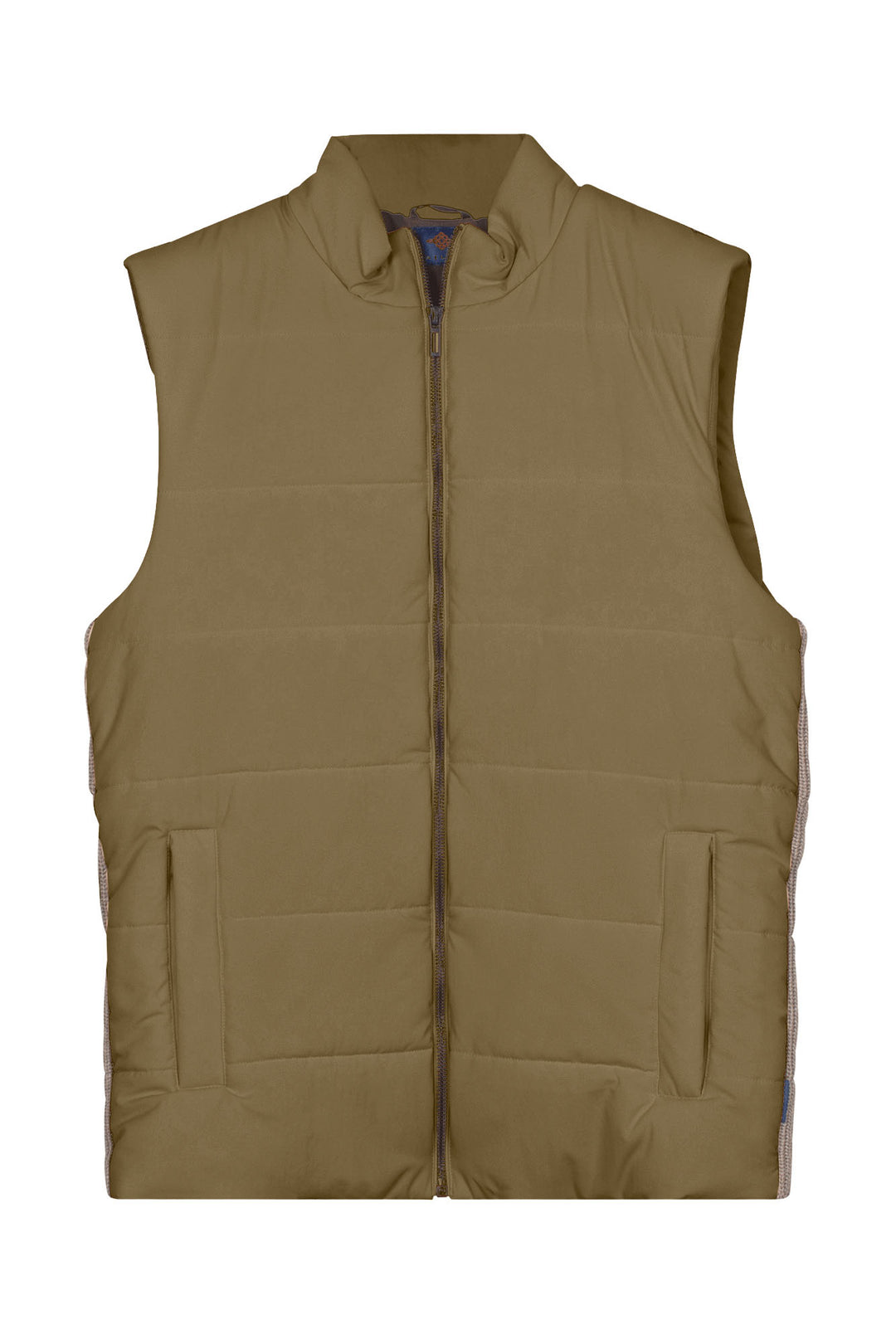 Quilted Bodywarmer with Knitted Back - Green