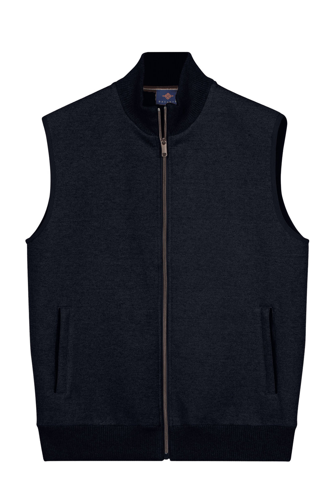 Gewatteerde Bodywarmer met Gebreide Rug - Blauw