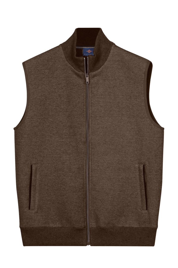 Gewatteerde Bodywarmer met Gebreide Rug - Taupe