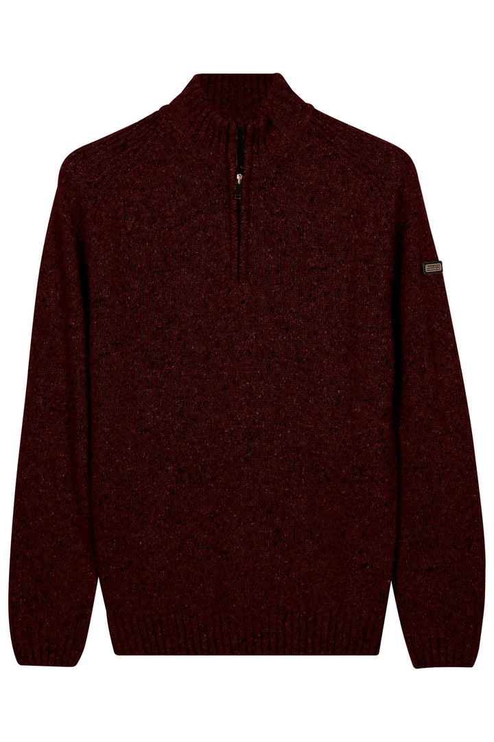 Wolmix Half-Zip Pullover - Bordeaux
