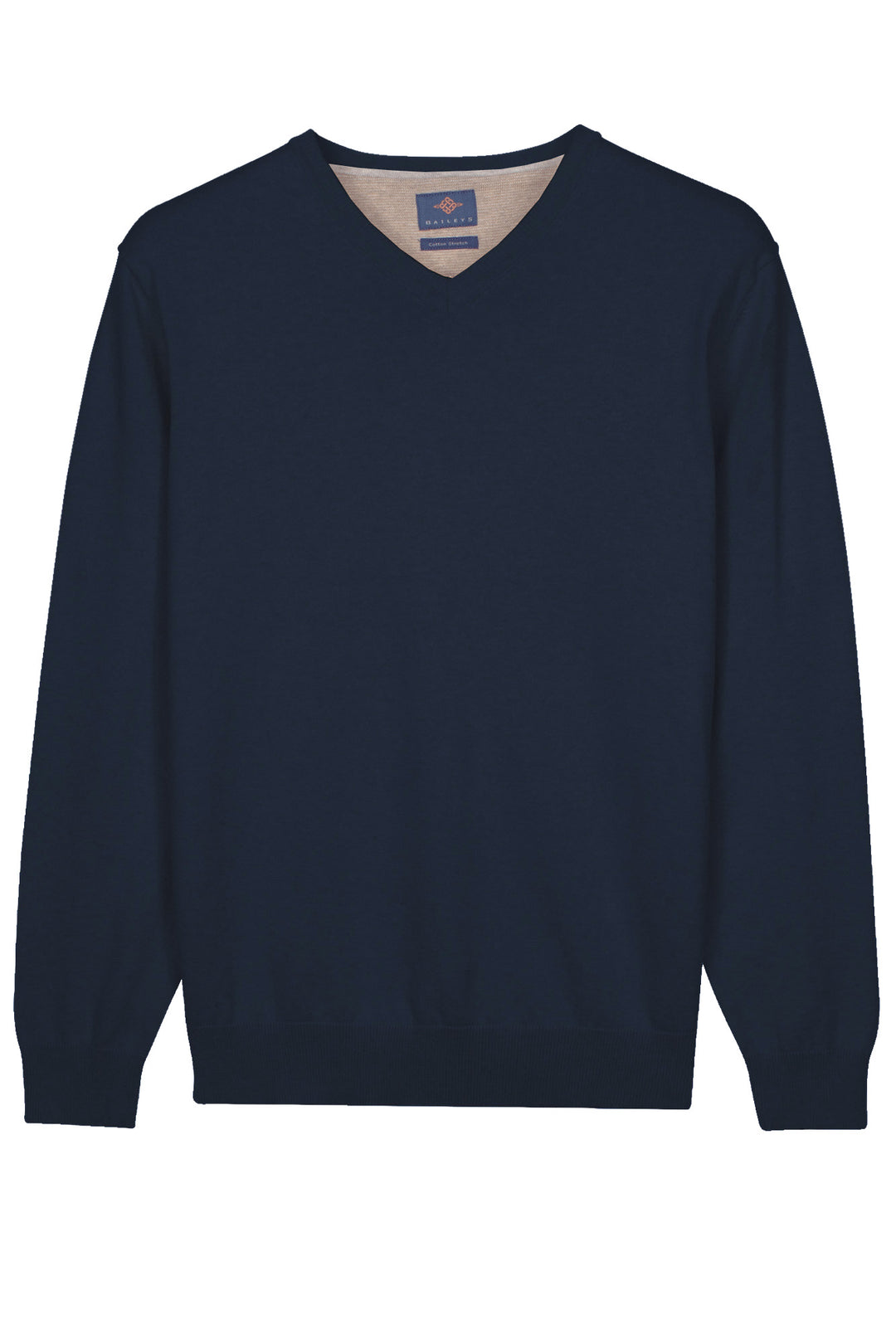 Basic V-neck Pullover - Dark Blue