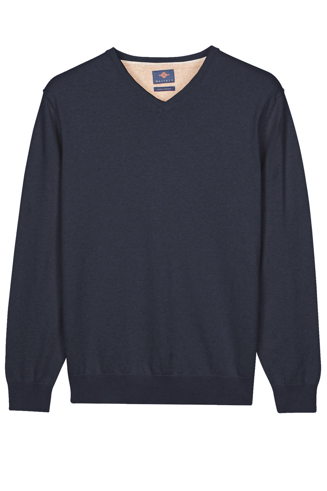 Basic V-neck Pullover - Denim Blue