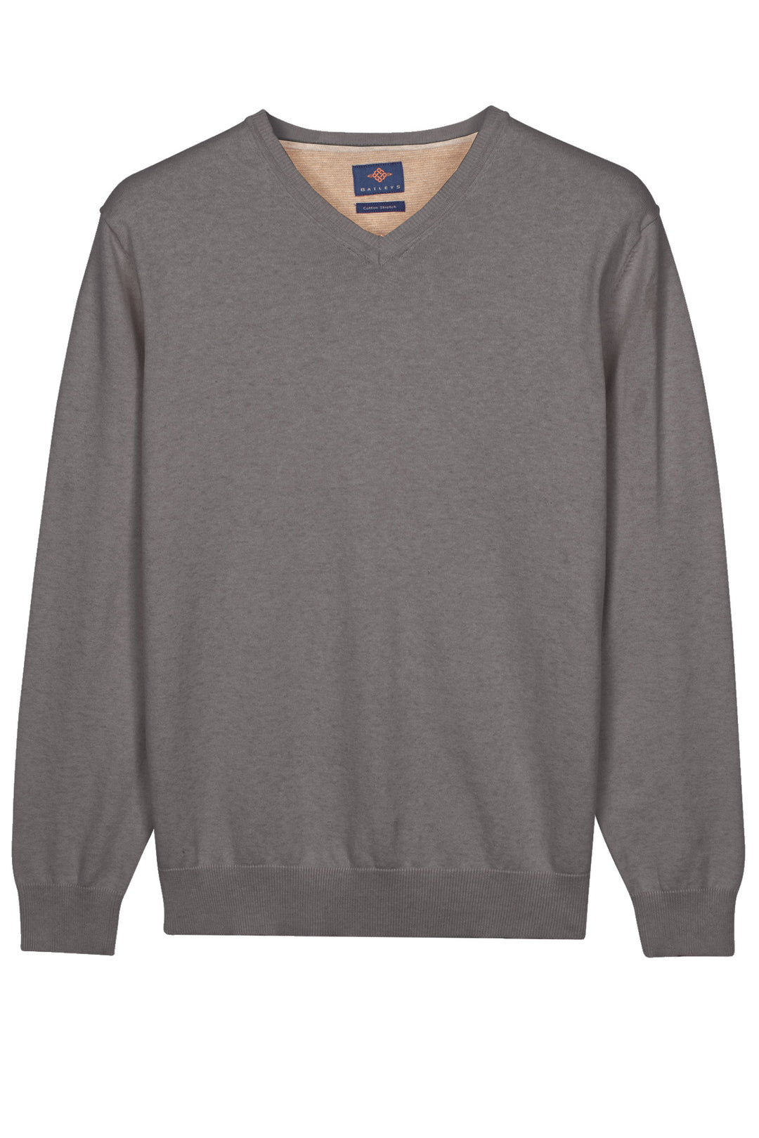 Basic V-neck Pullover - Grey