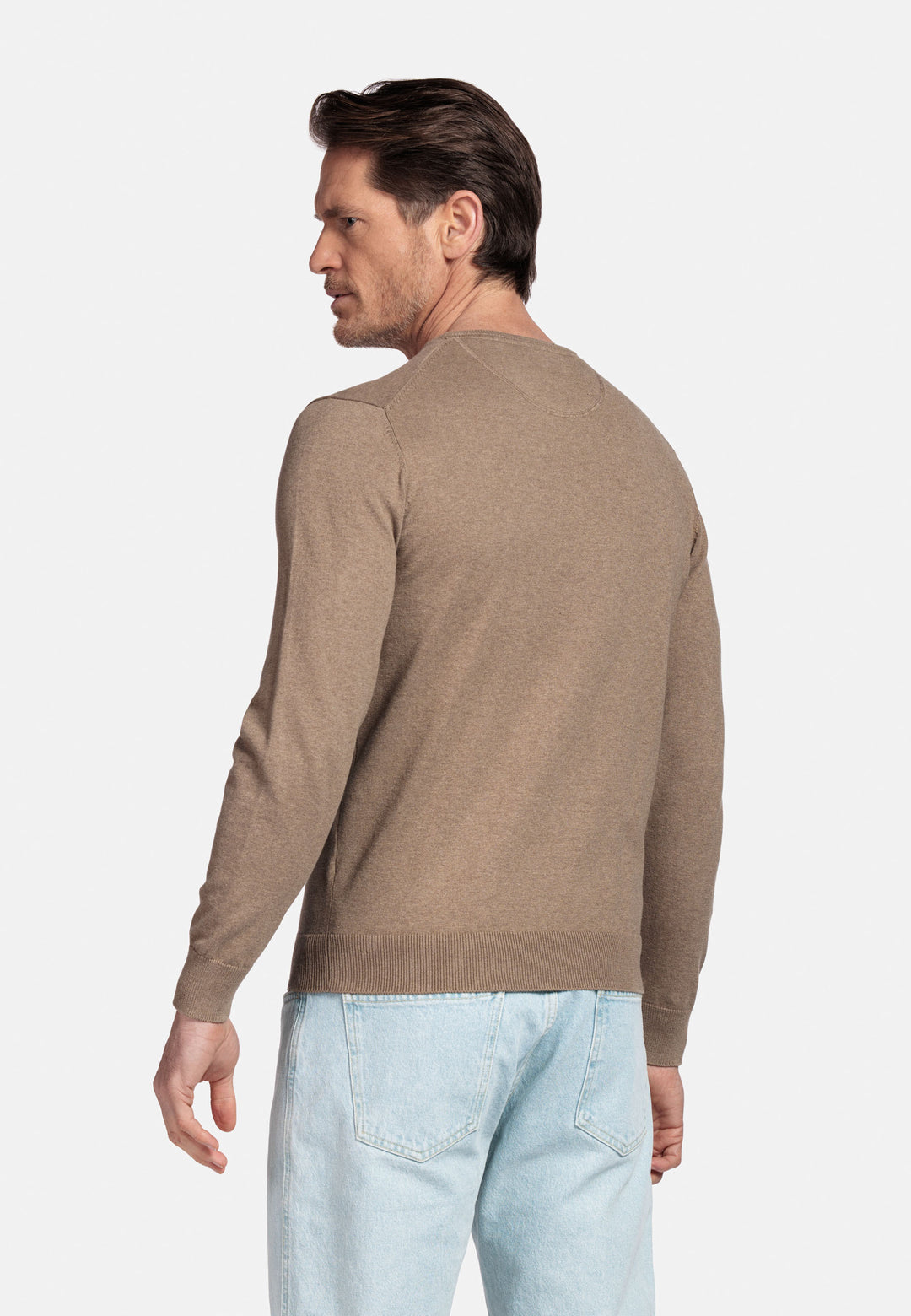 Basic Ronde Hals Pullover - Beige