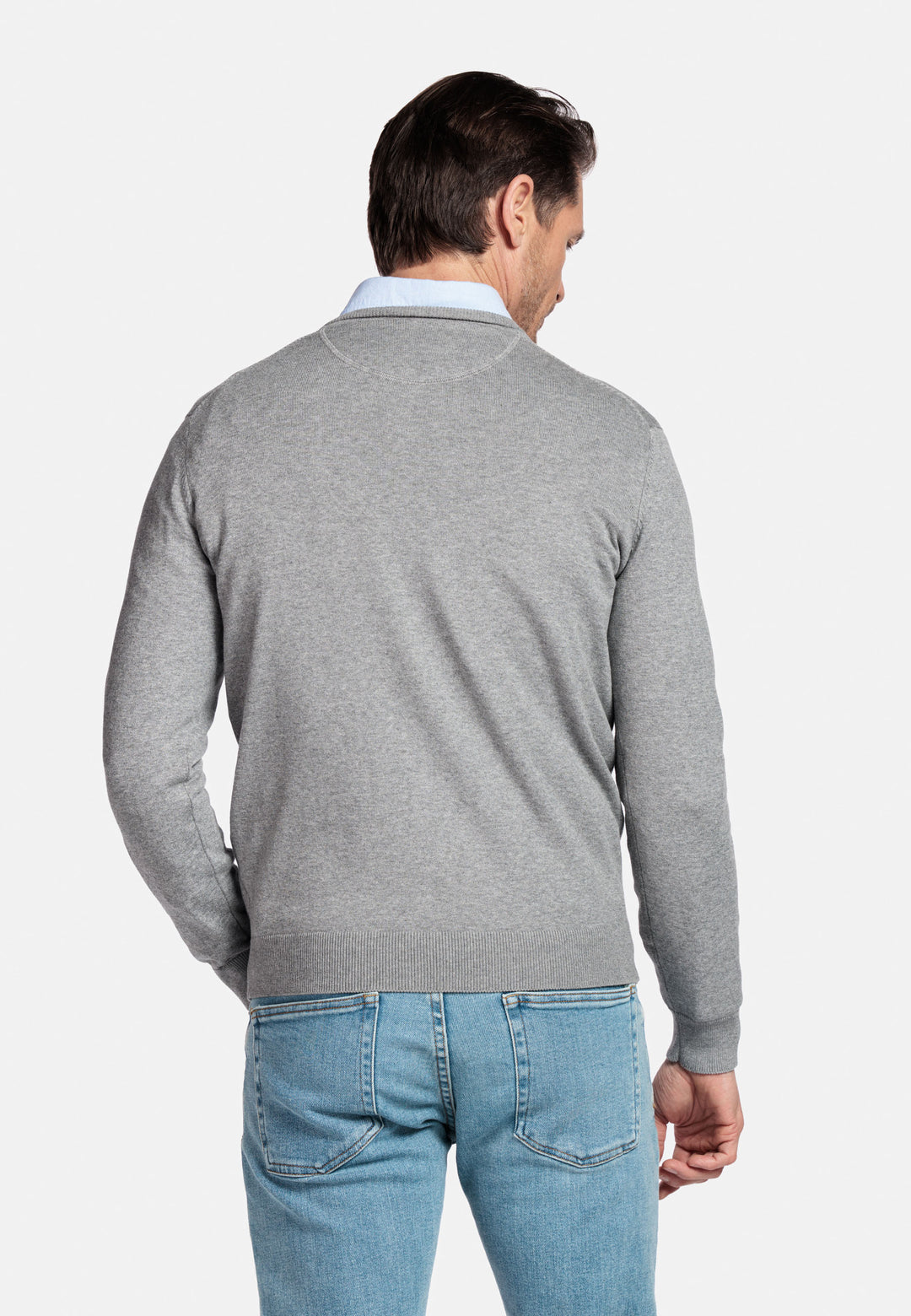 Basic Ronde Hals Pullover - Grijs