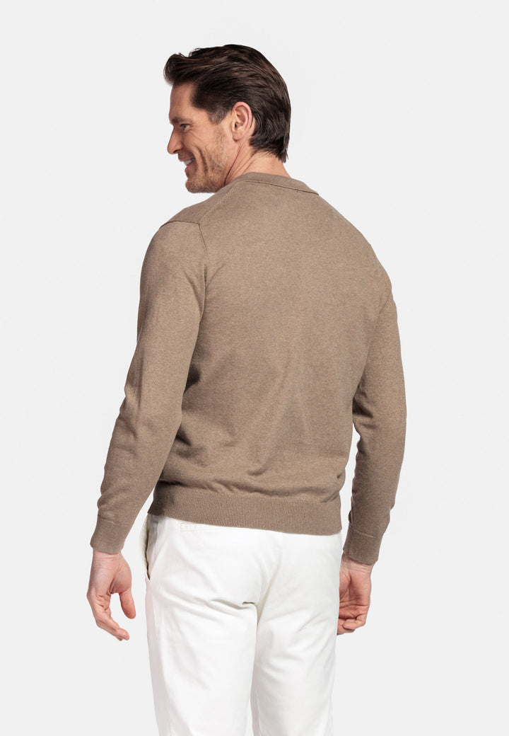 Basic Polo Pullover - Taupe